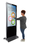 75" Floor Standing digital signage display kiosk Split Touch Screen Plug Play Loop player