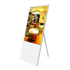 LCD Digital Poster Board For Students floor standing digital signage Removable Wheel
