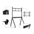 Mobile TV Rolling Floor Stand Lockable Wheels Trolley 55-86 Inch Interactive Whiteboard