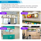 Wall Mount Touch Screen Advertising Display Interactive LCD Battery For Showcase