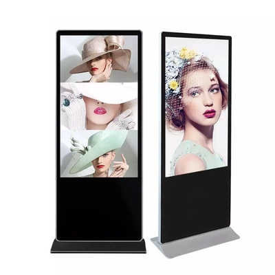 75" Floor Standing digital signage mediaplayer Free CMS 4K Android Windows Dual System