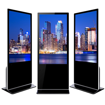 Outdoor Floor Standing Digital Signage touch screen information kiosk Dual System 85"