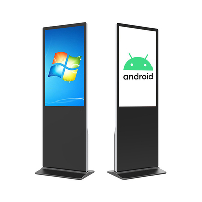 4k 50 Inch Floor Standing Vertical Touch Screen Kiosk HD LCD Digital Signage