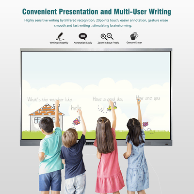 85" Interactive Digital Whiteboard For Teaching School Touch Screen