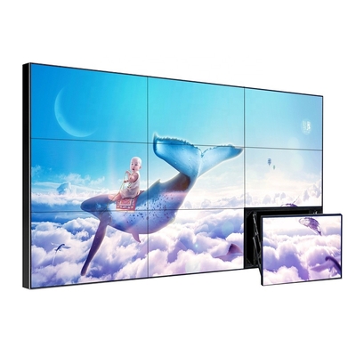 Portable Lcd Video Wall 2x2 3x3 Indoor Ultra Narrow Bezel Tv 3.5mm 3x4 Monitor 65"