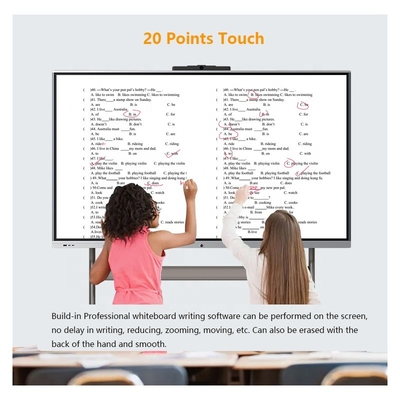 75 Inch All In One PC Smart Interactive Whiteboard 4k Touch Screen Panel For School