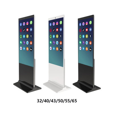 Android Video Lcd Advertising Player , Floor Standing 43 Inch Vertical Totem Kiosk