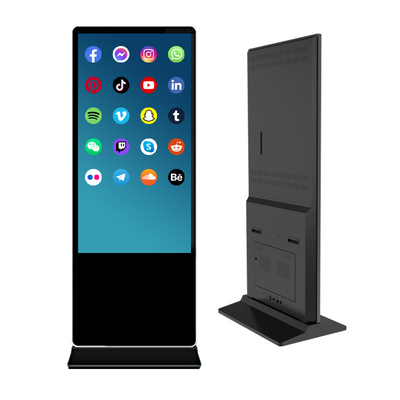 Android Video Lcd Advertising Player , Floor Standing 43 Inch Vertical Totem Kiosk